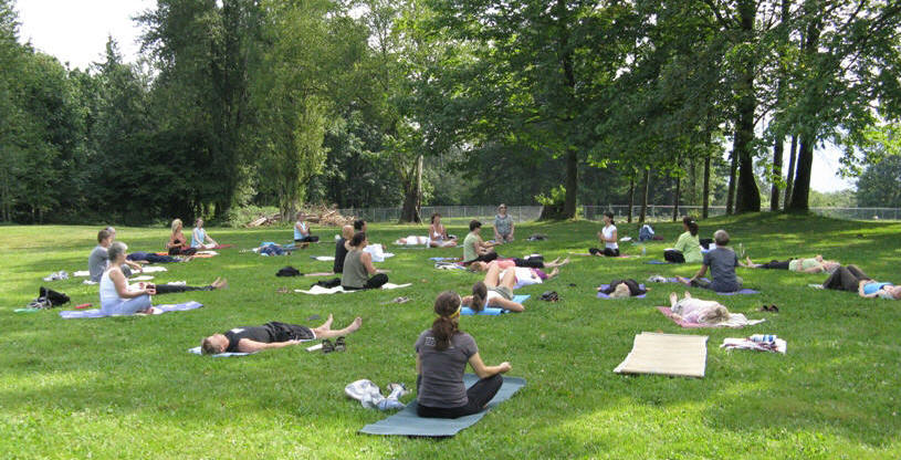 yoga in the park